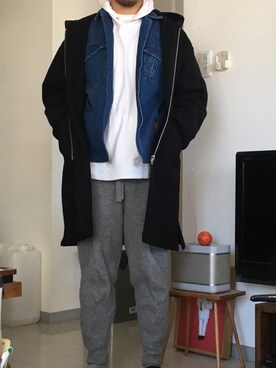 「MAISON FLANEUR（メゾンフラネウール）のアイテム」を使った、のりさんさん（メンズ・165cm）の冬コーディネート