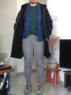 「MAISON FLANEUR（メゾンフラネウール）のアイテム」を使った、のりさんさん（メンズ・165cm）の冬コーディネート