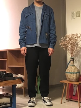 「MAISON FLANEUR（メゾンフラネウール）のアイテム」を使った、のりさんさん（メンズ・165cm）の春コーディネート