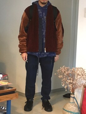「MYAR（マイヤー）のアイテム」を使った、のりさんさん（メンズ・165cm）の秋コーディネート