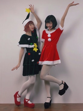 「ツリー」｜ちょこびさん（レディース・154cm）の冬コーディネート
