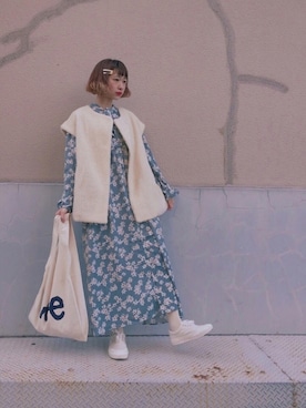 「ちょこびおすすめ」｜「アイテム（その他アウター）」を使った、ちょこびさん（レディース・154cm）の冬コーディネート