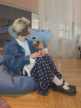 「Ray BEAMS（レイビームス）のアイテム（ブルゾン）」を使った、ちょこびさん（レディース・154cm）の冬コーディネート