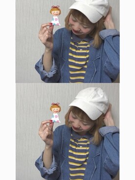 「Another Edition（アナザーエディション）のアイテム（帽子）」を使った、ちょこびさん（レディース・154cm）の春コーディネート