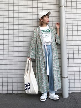 「Another Edition（アナザーエディション）のアイテム（帽子）」を使った、ちょこびさん（レディース・154cm）の春コーディネート