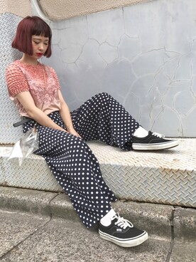 「WC（ダブル シー）のアイテム（バッグ）」を使った、ちょこびさん（レディース・154cm）の夏コーディネート