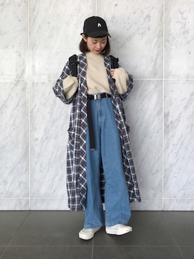 「coca（coca）（コカ）のアイテム（帽子）」を使った、ちょこびさん（レディース・154cm）の秋コーディネート