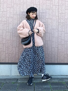 「Doublefocus（ダブルフォーカス）のアイテム（ジャケット/アウター）」を使った、ちょこびさん（レディース・154cm）の秋コーディネート