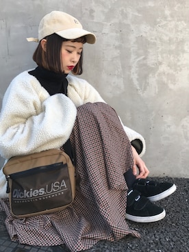 ちょこびさんの「PUMA プーマ MADISON Classic S *01BLACK/WHITE」を使ったコーディネート