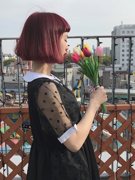 「ちょこびおすすめ」｜「アイテム（ワンピース/ドレス）」を使った、ちょこびさん（レディース・154cm）の春コーディネート