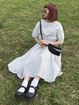 「merlot plus（メルロープリュス）のアイテム」を使った、ちょこびさん（レディース・154cm）の春コーディネート