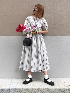 「ちょこびおすすめ」｜「アイテム（ワンピース/ドレス）」を使った、ちょこびさん（レディース・154cm）の夏コーディネート