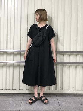 「chambre de charme（シャンブルドゥシャーム）のアイテム（ワンピース）」を使った、ちょこびさん（レディース・154cm）の夏コーディネート