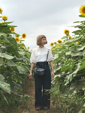 「merlot plus（メルロープリュス）のアイテム」を使った、ちょこびさん（レディース・154cm）の夏コーディネート