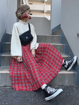 「ちょこびおすすめ」｜「アイテム（その他）」を使った、ちょこびさん（レディース・154cm）の秋コーディネート