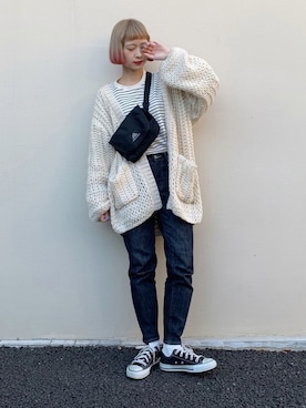 「ストリート服が好き」｜「アイテム（その他）」を使った、ちょこびさん（レディース・154cm）の秋コーディネート