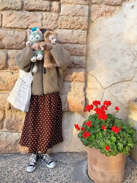 「ちょこび」｜「アイテム（ブルゾン）」を使った、ちょこびさん（レディース・154cm）の冬コーディネート