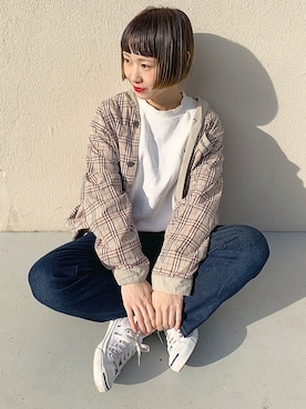「ちょこび」｜「アイテム（その他）」を使った、ちょこびさん（レディース・154cm）の春コーディネート