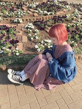 「mystic（ミスティック）のアイテム（ジャケット/アウター）」を使った、ちょこびさん（レディース・154cm）の春コーディネート