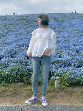 「ちょこび」｜「アイテム（その他）」を使った、ちょこびさん（レディース・154cm）の春コーディネート