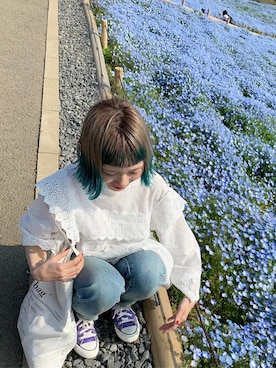 「ちょこび」｜「アイテム（その他）」を使った、ちょこびさん（レディース・154cm）の春コーディネート