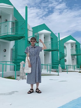 「ちょこびおすすめ」｜「アイテム（ワンピース/ドレス）」を使った、ちょこびさん（レディース・154cm）の夏コーディネート