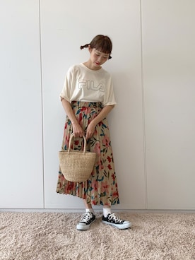 「ちょこび」｜「アイテム（その他）」を使った、ちょこびさん（レディース・154cm）の夏コーディネート