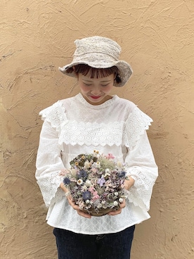 「ちょこび」｜「アイテム（その他）」を使った、ちょこびさん（レディース・155cm）の夏コーディネート