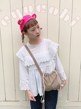 「ちょこび」｜「アイテム（その他）」を使った、ちょこびさん（レディース・155cm）の夏コーディネート