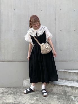 「ちょこびおすすめ」｜「アイテム（ワンピース/ドレス）」を使った、ちょこびさん（レディース・154cm）の夏コーディネート