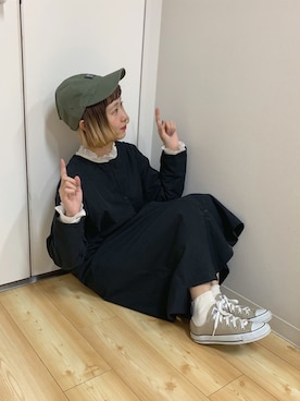 「ちょこびおすすめ」｜「アイテム（ワンピース/ドレス）」を使った、ちょこびさん（レディース・154cm）の秋コーディネート
