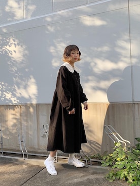 「ちょこびおすすめ」｜「アイテム（ワンピース/ドレス）」を使った、ちょこびさん（レディース・154cm）の秋コーディネート
