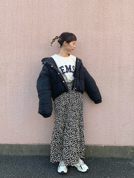 「ちょこびおすすめ」｜「アイテム（ジャケット/アウター）」を使った、ちょこびさん（レディース・154cm）の冬コーディネート