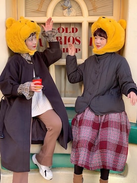 「ちょこびおすすめ」｜「アイテム（ジャケット/アウター）」を使った、ちょこびさん（レディース・154cm）の冬コーディネート