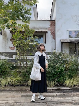 「ちょこびおすすめ」｜「アイテム（ワンピース/ドレス）」を使った、ちょこびさん（レディース・154cm）の冬コーディネート
