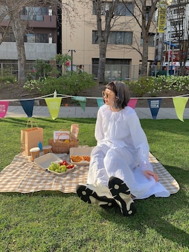 「ちょこび」｜「アイテム（その他）」を使った、ちょこびさん（レディース・154cm）の春コーディネート