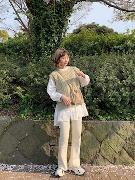 「ちょこび」｜「アイテム（その他）」を使った、ちょこびさん（レディース・154cm）の春コーディネート