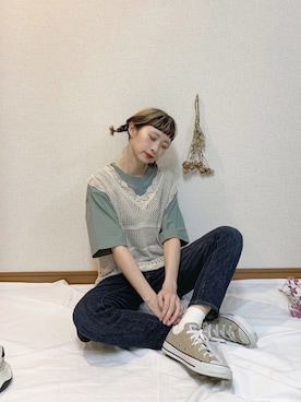 「おんまゆ」｜ちょこびさん（レディース・154cm）の春コーディネート