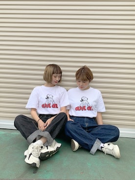 「chuu（チュー）のアイテム」を使った、ちょこびさん（レディース・154cm）の夏コーディネート