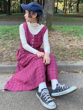 「ちょこび」｜「アイテム（その他）」を使った、ちょこびさん（レディース・154cm）の秋コーディネート