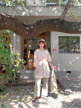 「ちょこびコーデ」｜ちょこびさん（レディース・154cm）の夏コーディネート