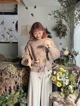 「おんまゆ」｜ちょこびさん（レディース・154cm）の冬コーディネート