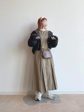 「ちょこび」｜「アイテム（ダウンジャケット/コート）」を使った、ちょこびさん（レディース・154cm）の冬コーディネート