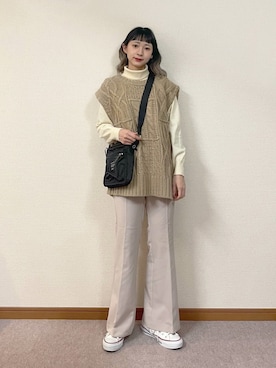 「ちょこびコーデ」｜ちょこびさん（レディース・154cm）の冬コーディネート