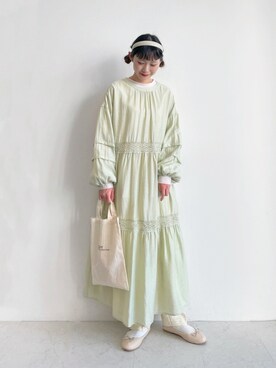 「SLURR（スラ―）のアイテム（ワンピース/ドレス）」を使った、ちょこびさん（レディース・154cm）の冬コーディネート