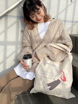 「Starting Over（スターティングオーバー）のアイテム（バッグ）」を使った、ちょこびさん（レディース・154cm）の冬コーディネート