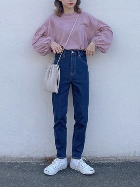「Fizz（フィズ）のアイテム」を使った、ちょこびさん（レディース・154cm）の春コーディネート