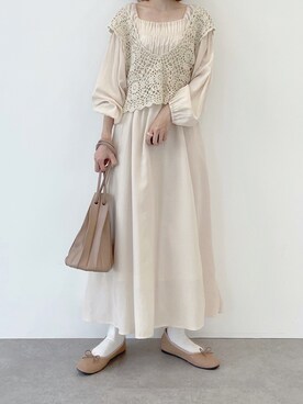 「SLURR（スラ―）のアイテム」を使った、ちょこびさん（レディース・154cm）の春コーディネート