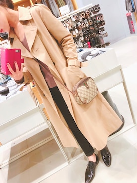 「NATURAL BEAUTY BASIC（ナチュラルビューティーベーシック）のアイテム（トレンチコート）」を使った、chizuru.さん（レディース・158cm）の春コーディネート