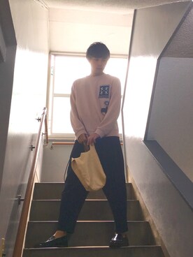 「肌ウーノ」｜「アイテム（スウェット）」を使った、こばちゃん◎さん（メンズ・176cm）の春コーディネート
